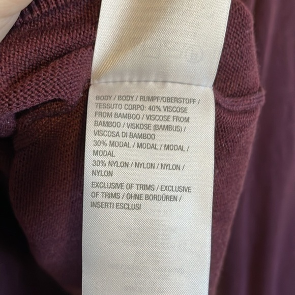 Laurie Felt Layered Sweater Women’s Size Medium Long Sleeve Preppy Burgundy - Picture 7 of 8